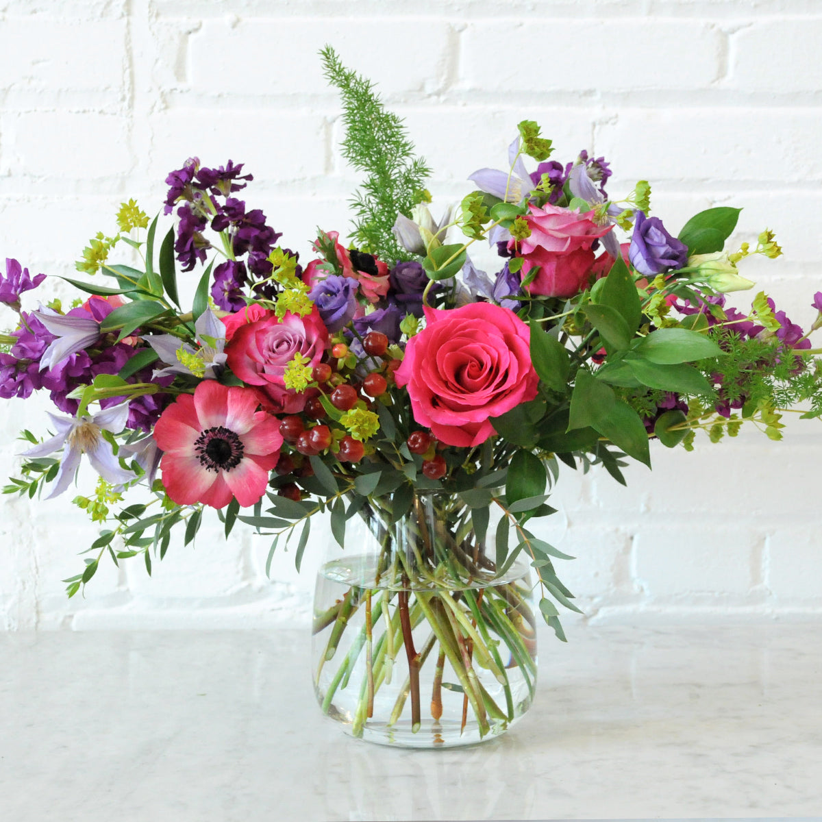 Floral subscription Soft garden vase arrangement large $150