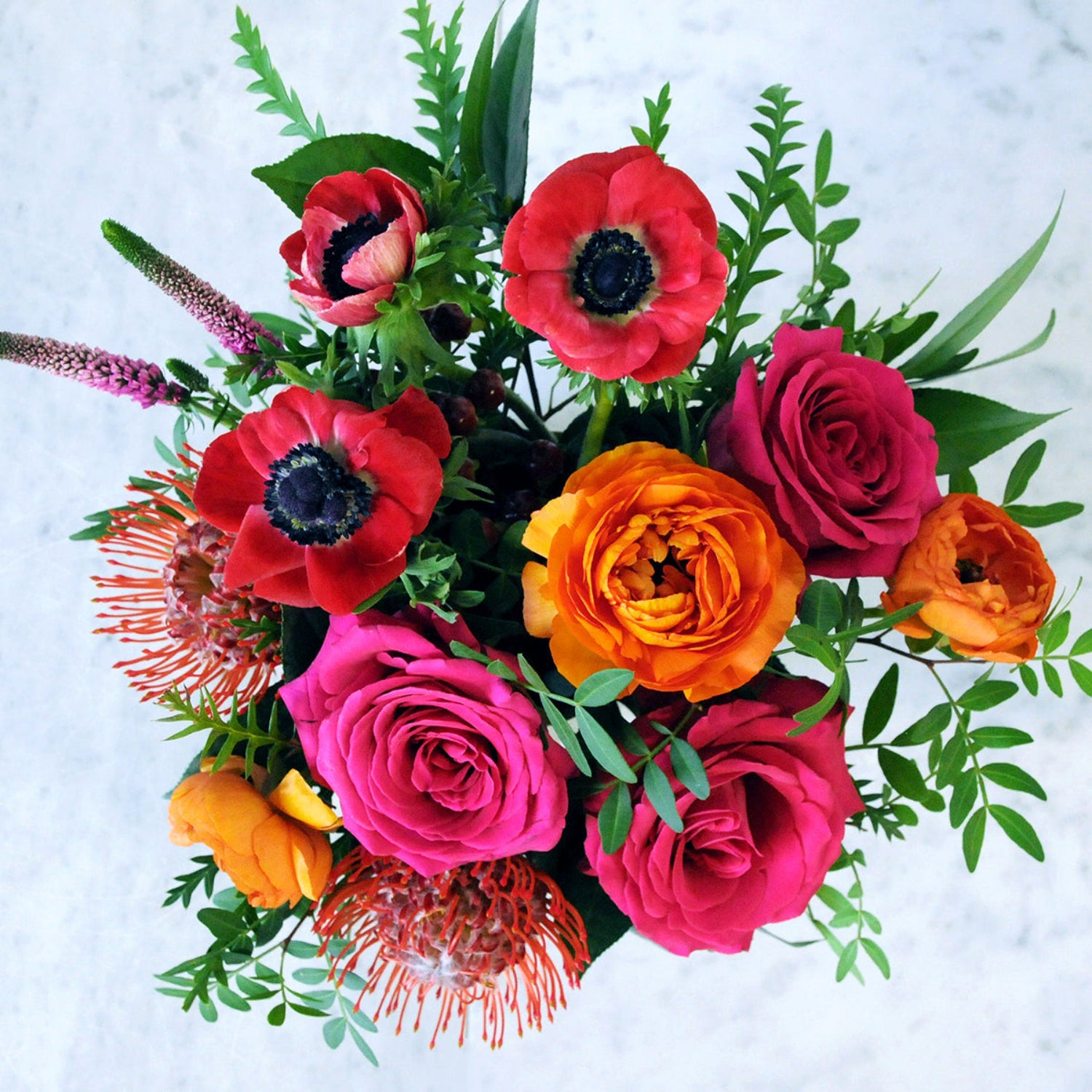 Top down view of the Lexington Floral arrangement showing its modern styling