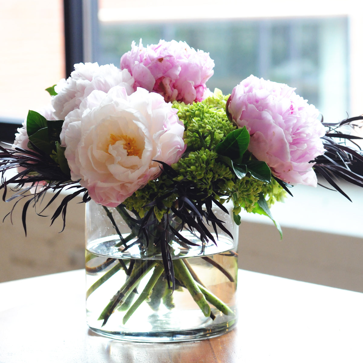 Portland Flower arrangement for Spring and Fall featuring Peonies for delivery in the Twin Cities Metro