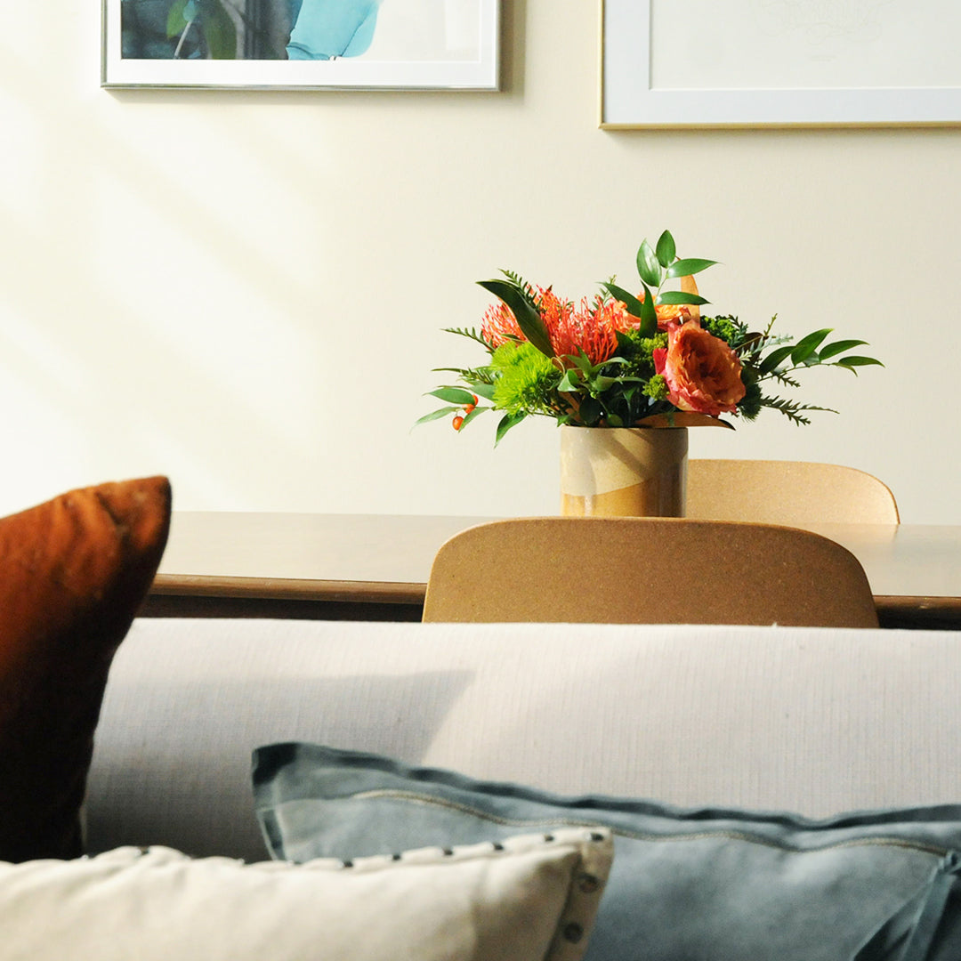 Parkway floral arrangement on Table 