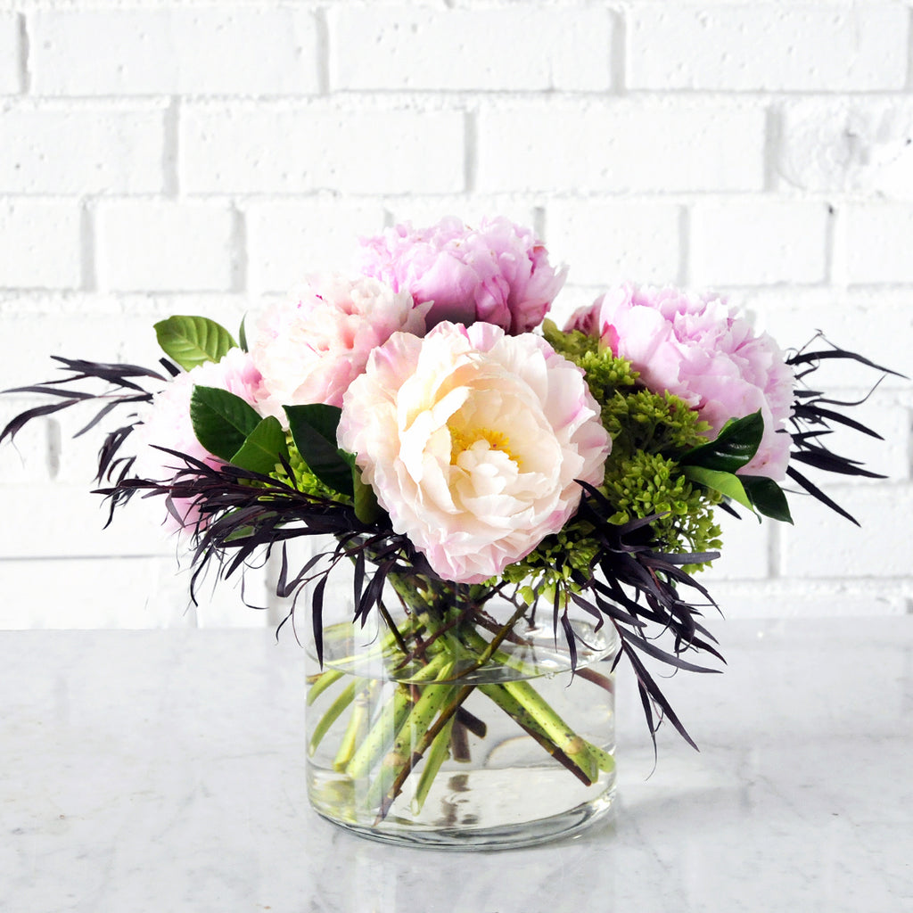 Portland Flower arrangement for Spring and Fall featuring Peonies for delivery in Minneapolis and St Paul